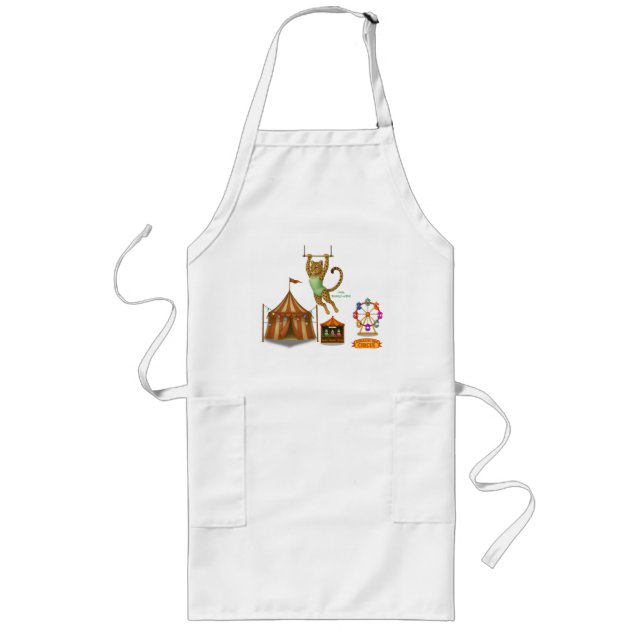 Lena leopard trapeze artist long apron (Front)
