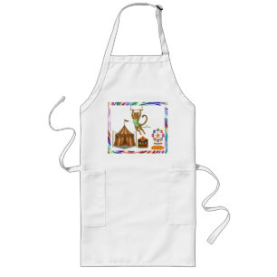 Lena leopard trapeze artist long apron