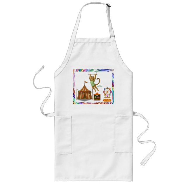 Lena leopard trapeze artist long apron (Front)