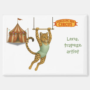 Lena leopard trapeze artist magnet