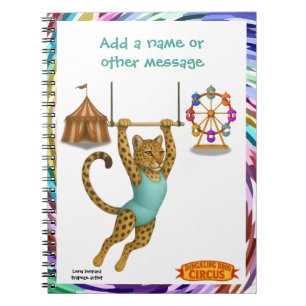 Lena leopard trapeze artist notebook