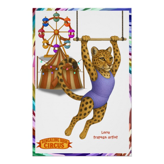 Lena leopard trapeze artist poster (Front)