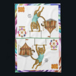 Lena leopard trapeze artist tea towel<br><div class="desc">Soaring through the air with fearless confidence, Lena leaps from bar to bar with effortless grace. Her dazzling trapeze performances leave the audience breathless. Agile, focused, and full of spirit, Lena is a star of the show, and she knows it (in the most charming way). You can find lots of...</div>