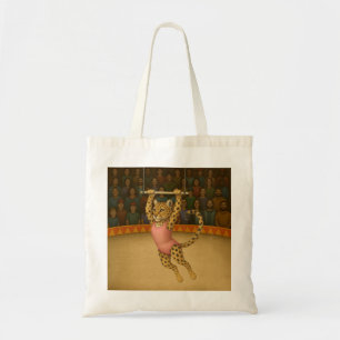Lena leopard trapeze artist tote bag