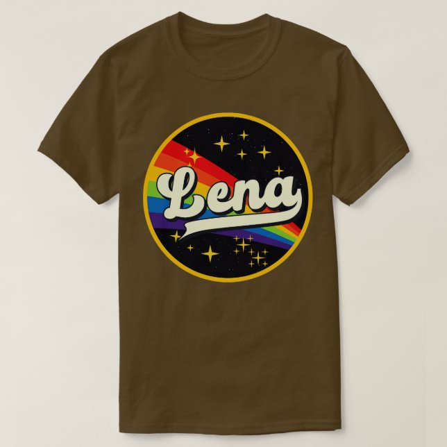 Lena Rainbow In Space Vintage Style T-Shirt (Design Front)