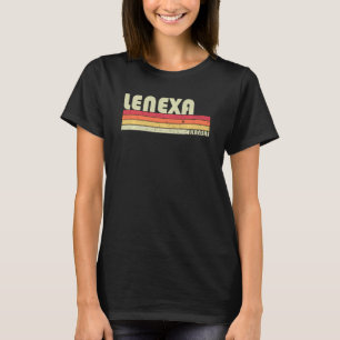 Lenexa Ks Kansas Funny City Home Roots  Retro 70s  T-Shirt