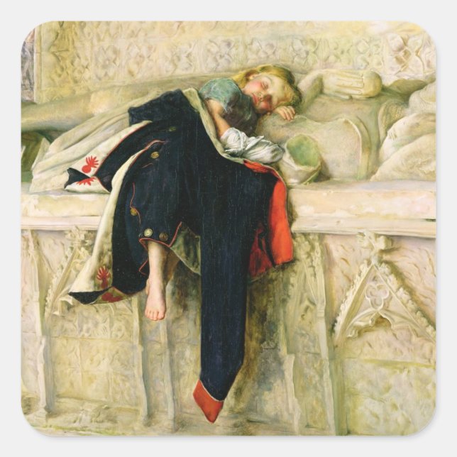 L'Enfant du Regiment (The Random Shot) 1855 (oil o Square Sticker (Front)