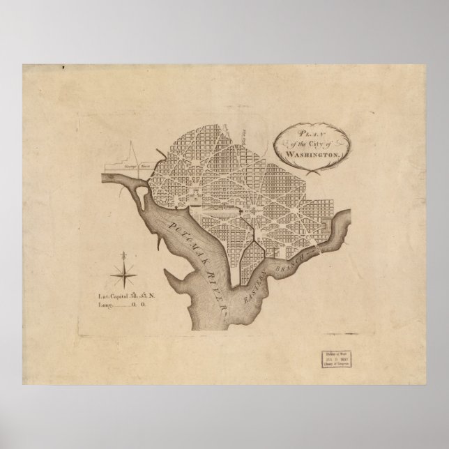 L'Enfant's Plan of Washington Poster (Front)