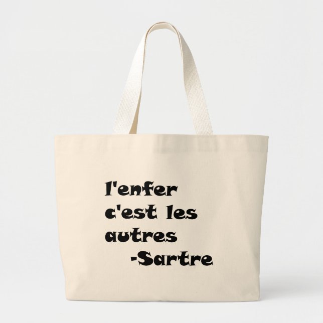 LenferCestLesAutres Large Tote Bag (Front)
