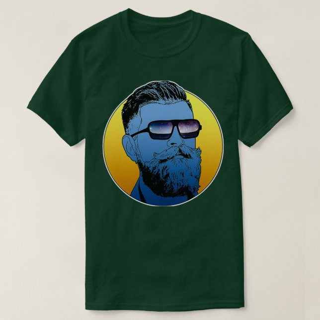 Length Beard Funnny Beardeds Facial T-Shirt (Design Front)