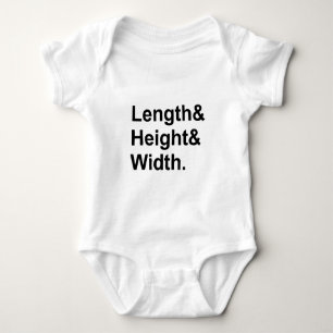 Length x Width x Height   Measuring Area Baby Bodysuit