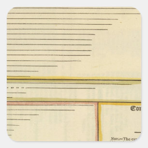 Lengths of rivers square sticker