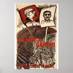 Lenin and Gandhi Poster