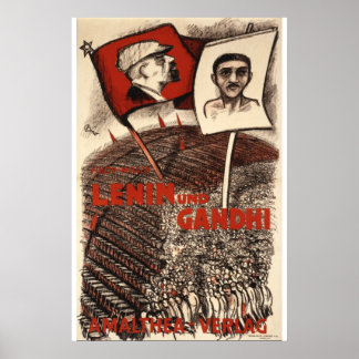 Lenin and Gandhi Poster