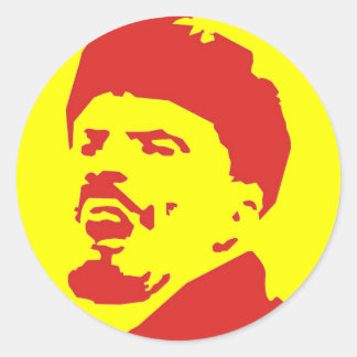 lenin classic round sticker