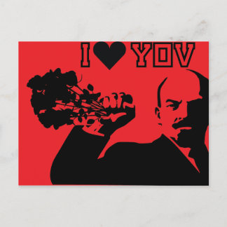 lenin - i love you postcard