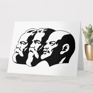 Lenin, Marx, Engels, Soviet Union, Communism Card