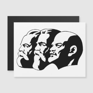 Lenin, Marx, Engels, Soviet Union, Communism Magnetic Invitation