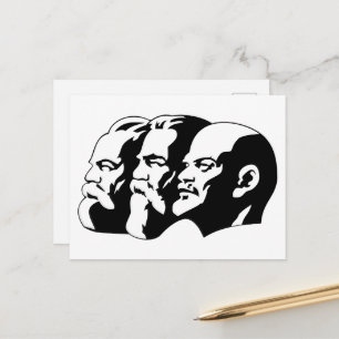 Lenin, Marx, Engels, Soviet Union, Communism Postcard