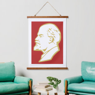 Lenin, USSR, CCCP, Soviet Union, Communism Hanging Tapestry