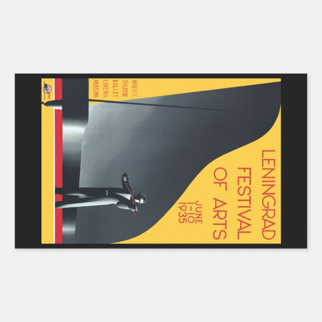 Leningrad Festival of the Arts Rectangular Sticker (Front)