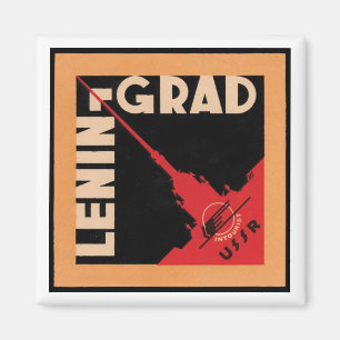 Leningrad Travel Poster Magnet