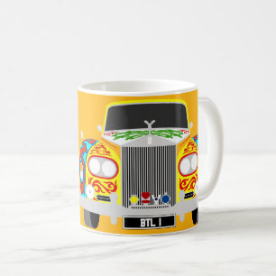 Lennon Painted Psychedelic Classic Car Coffee Mug