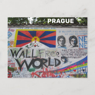 Lennon Wall Prague Czech Republic Travel Postcard