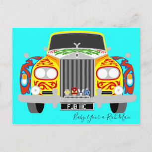 Lennon's classic psychedelic limousine car postcard
