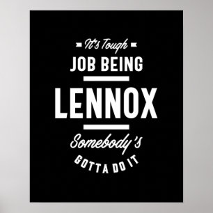 Lennox Personalised Name Birthday Poster
