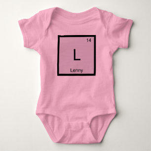 Lenny Name Chemistry Element Periodic Table Baby Bodysuit