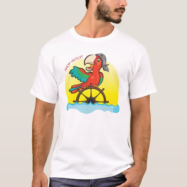 Lenny the Pirate Parrot T-Shirt (Front)