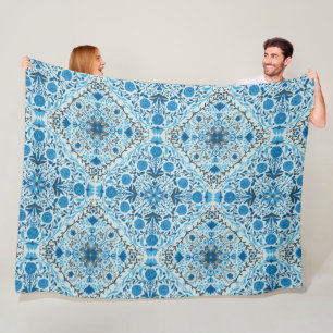 Lenons and leaves fleece blanket