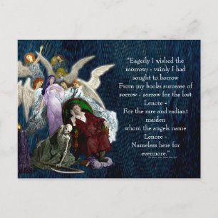 Lenore among the Angels. Postcard