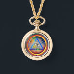 Lens Of Providence Necklace Watch<br><div class="desc">The Lens of Providence is the circular ring of glowing energy through which the eye of God watches over all creation. Based on ancient traditional iconography it remains timeless as a symbol of omnipotence framed within the equilateral triangle of power, wisdom and compassion. Compose your mind, purify your soul and...</div>