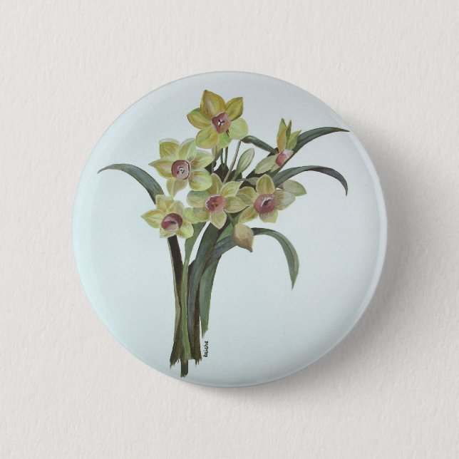 Lent Lily 6 Cm Round Badge (Front)
