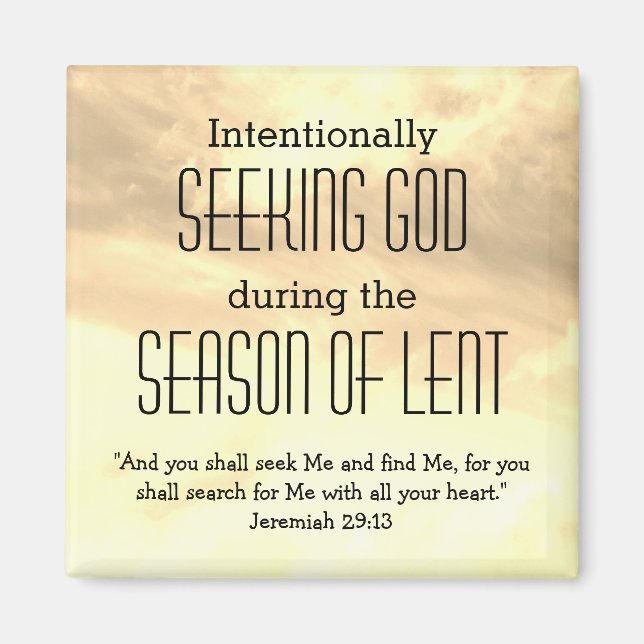 Lent Season SEEKING GOD Magnet (Front)