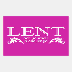 Lent - Set Yourself a Challenge Rectangular Sticker