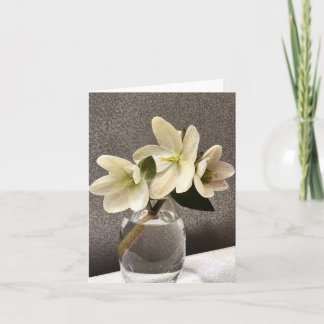 Lenten rose floral note card