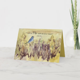 Lenten Season Joel Scripture Bluebird Desert Card