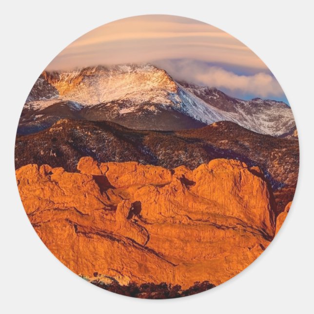 Lenticular Cloud Classic Round Sticker (Front)