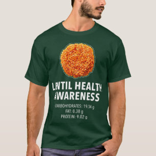Lentil Health Epert Brown Yellow Red French Green  T-Shirt