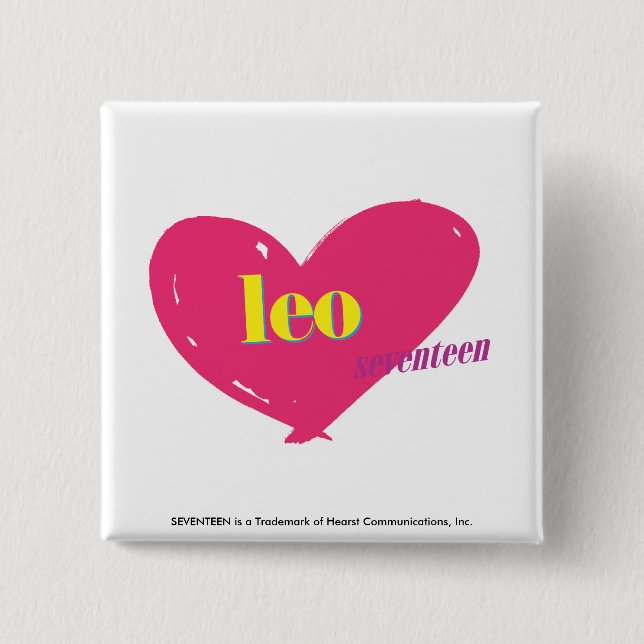 Leo 15 Cm Square Badge (Front)