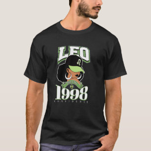 Leo 1998 Afro Queen Zodiac Birthday Gifts T-Shirt