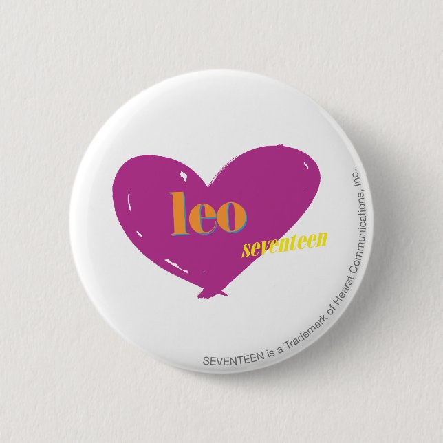 Leo 2 6 cm round badge (Front)