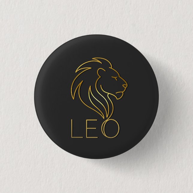 LEO 3 CM ROUND BADGE (Front)
