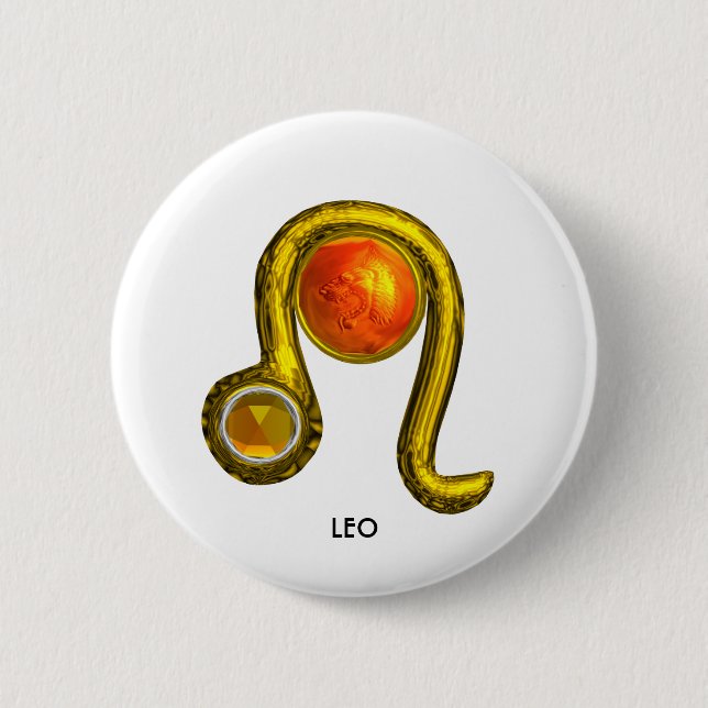 LEO 6 CM ROUND BADGE (Front)