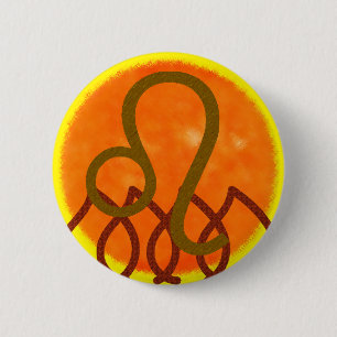 Leo 6 Cm Round Badge