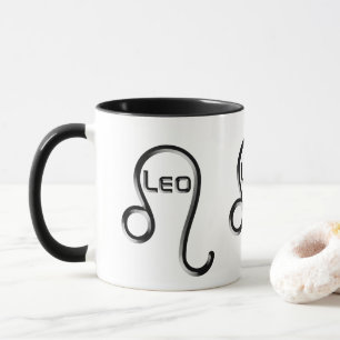 LEO, Abstract Design of the Zodiac Sign, Mug