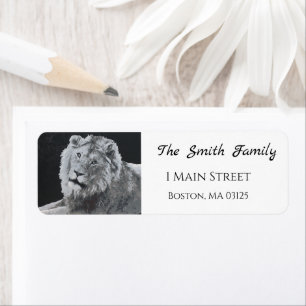 Leo, African Lion, Animal Return Address Labels